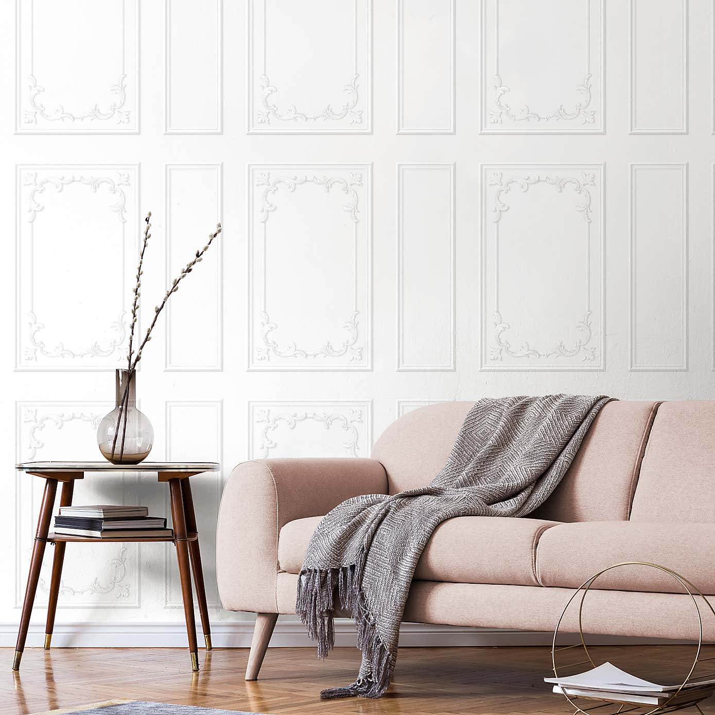 Ornate Panelling Flat Wallpaper