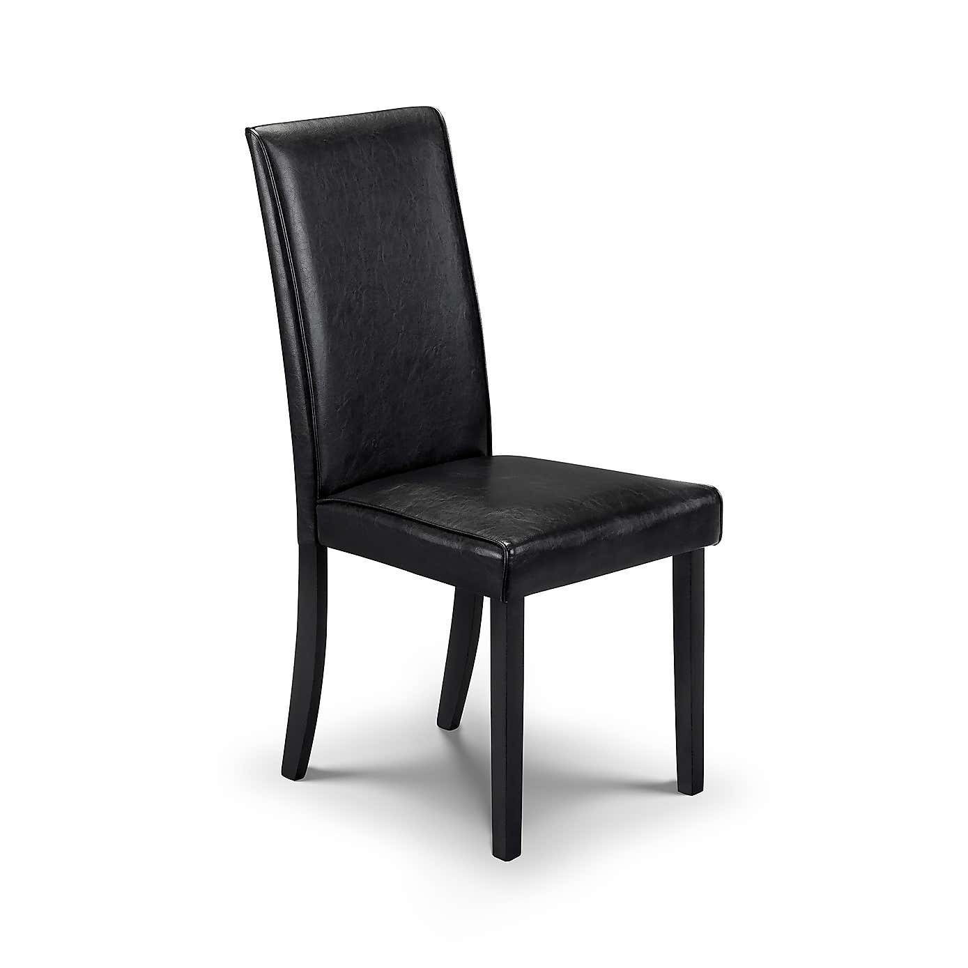 Hudson Set Of 2 Dining Chairs, Faux Leather