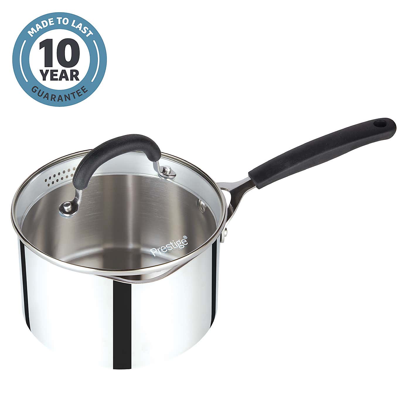 Prestige Made to Last Stainless Steel Saucepan, 18cm