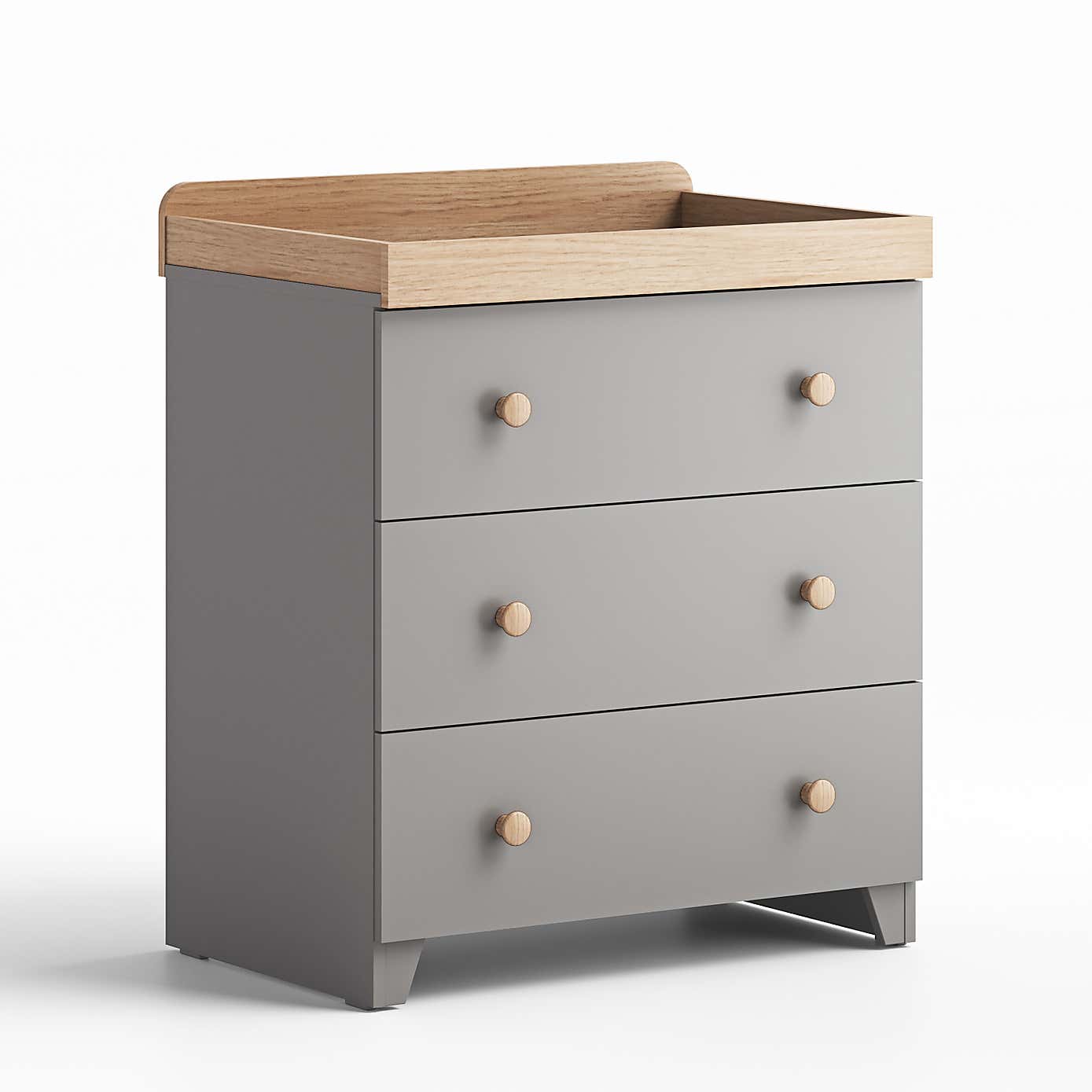 Little Acorns Classic Oak Effect 3 Drawer Chest and Wardrobe Nursery Set
