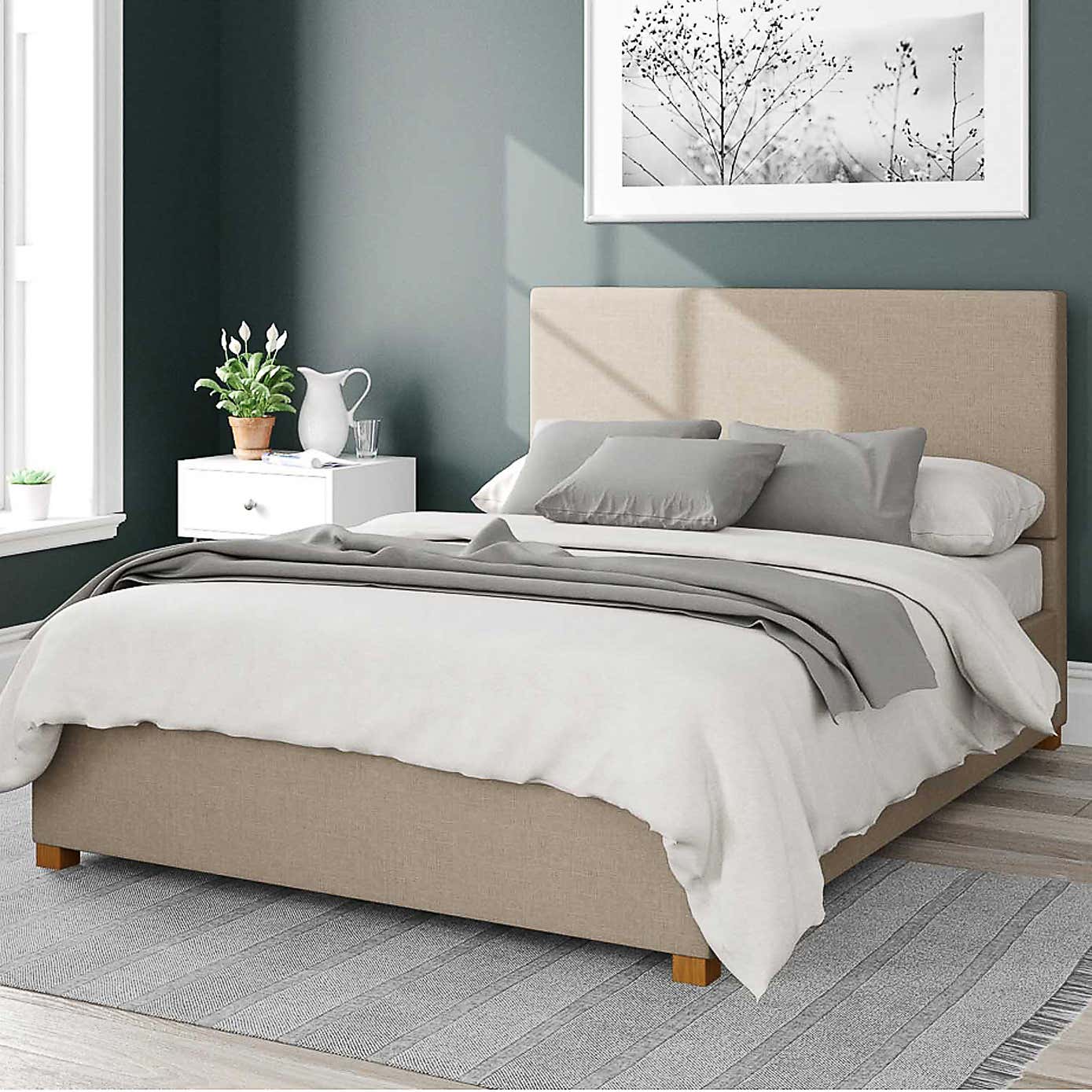 Garland Eire Linen Ottoman Bed