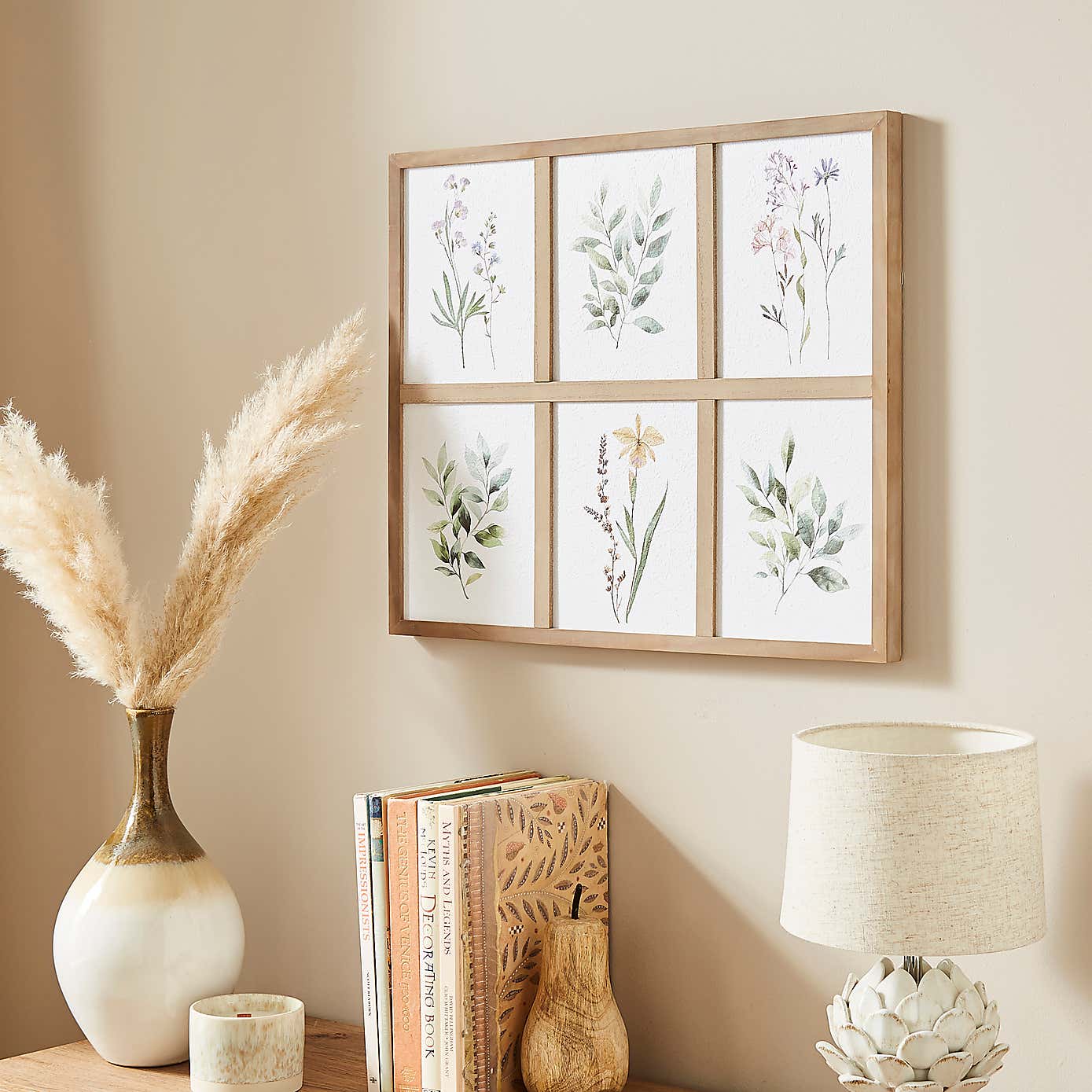Tiled Flowers Framed Print