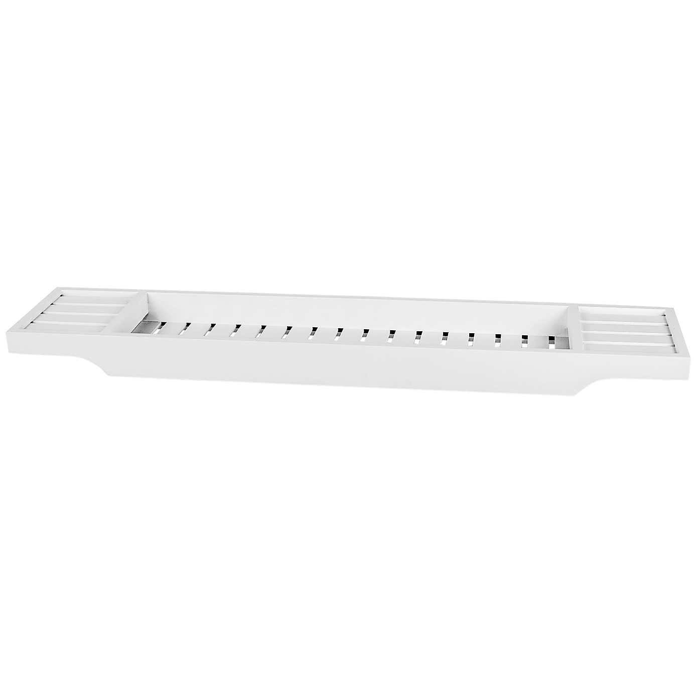 White Bamboo Bath Rack