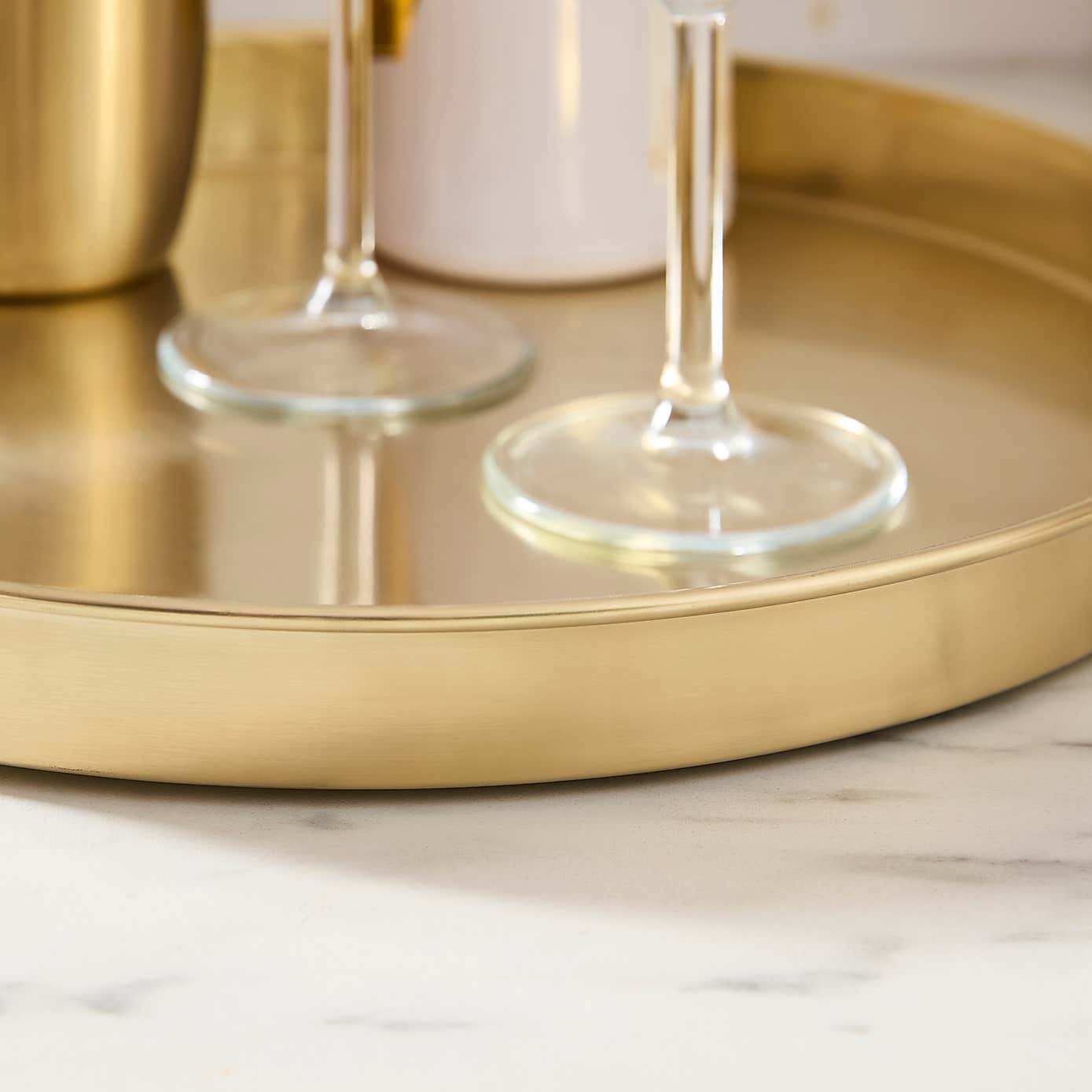 Gold Round Tray