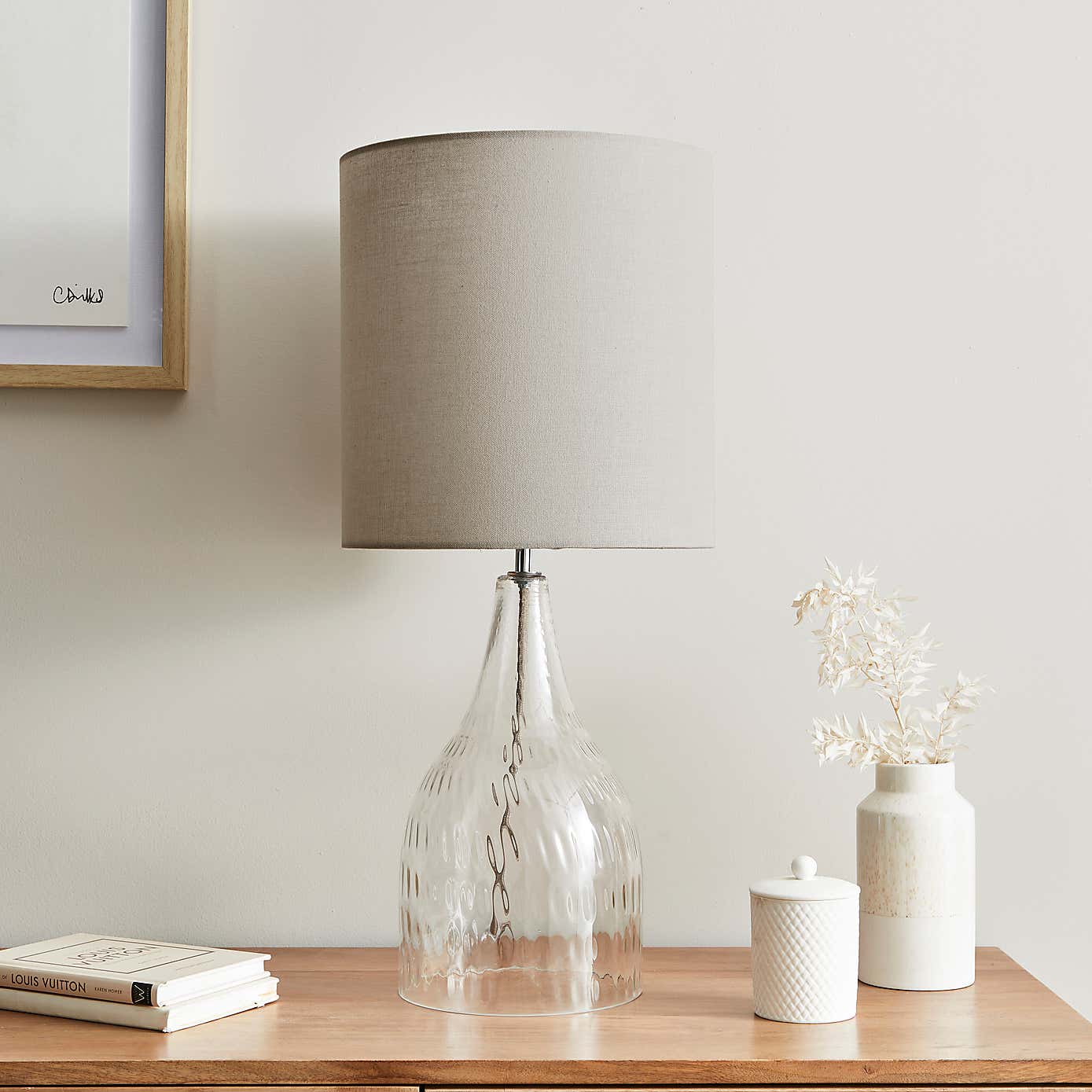 Hannam Recycled Glass Bottle Lamp, Large