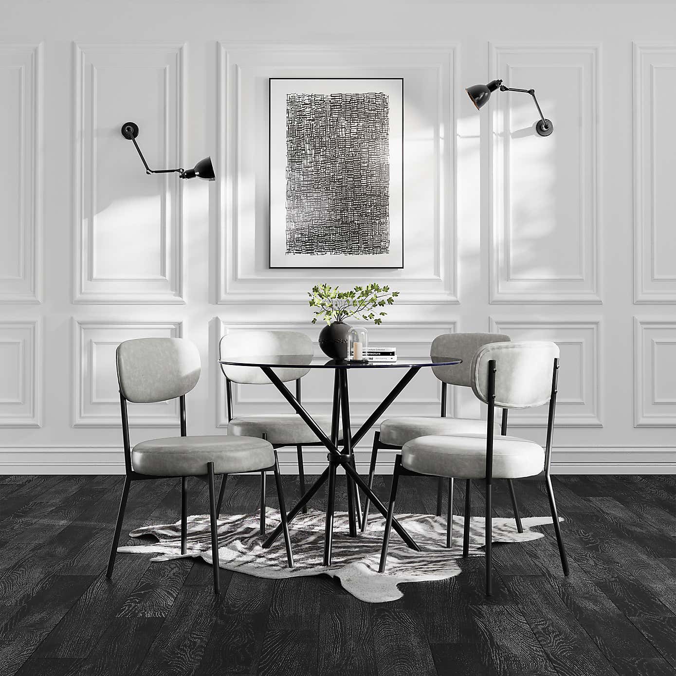 Smith Faux Leather Set of 2 Dining Chairs
