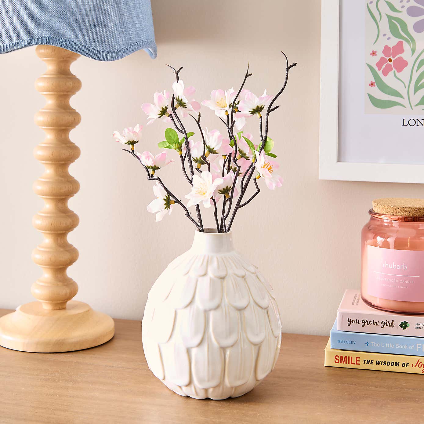 Artificial Pink Blossom Posy