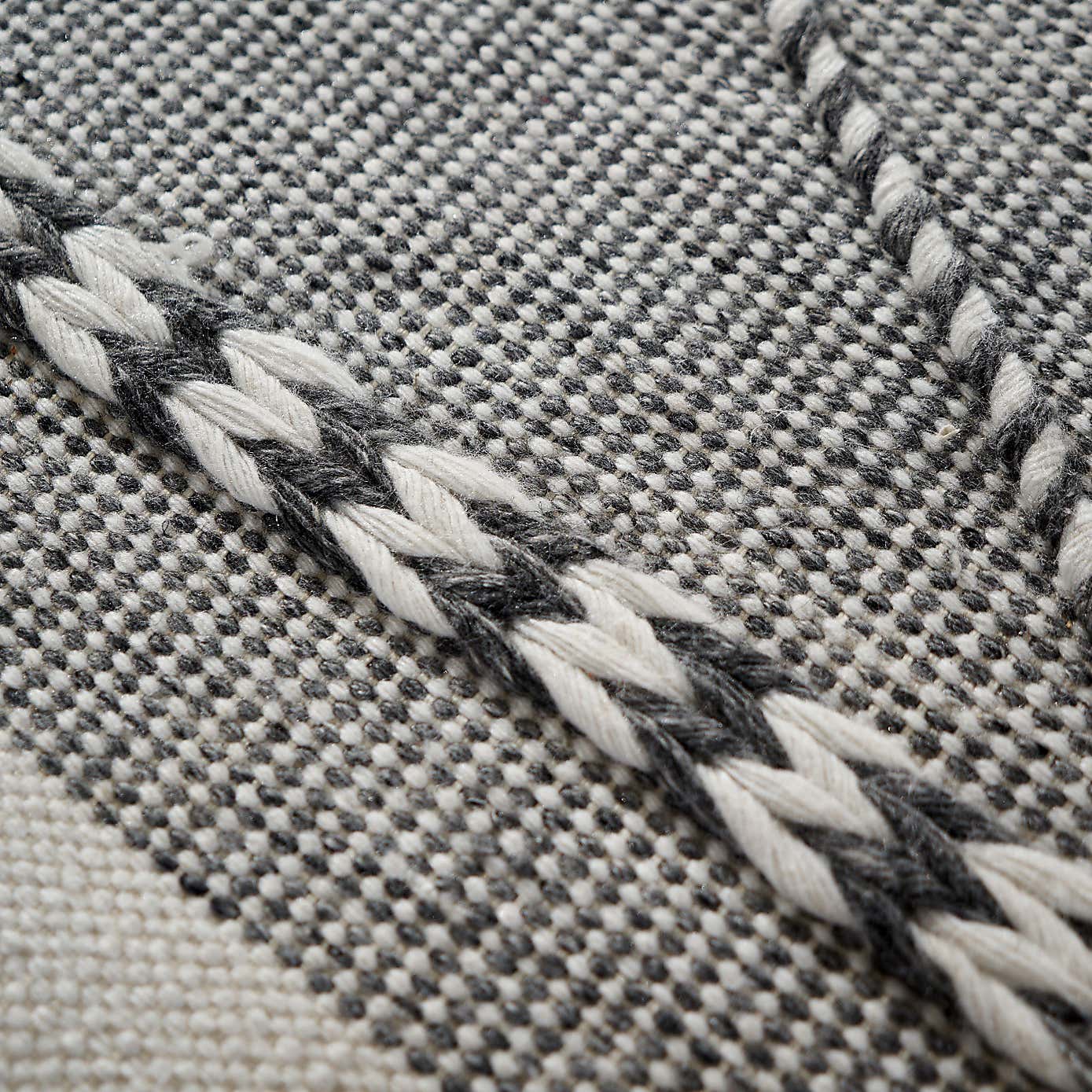Plaited Stripe Rectangular Rug
