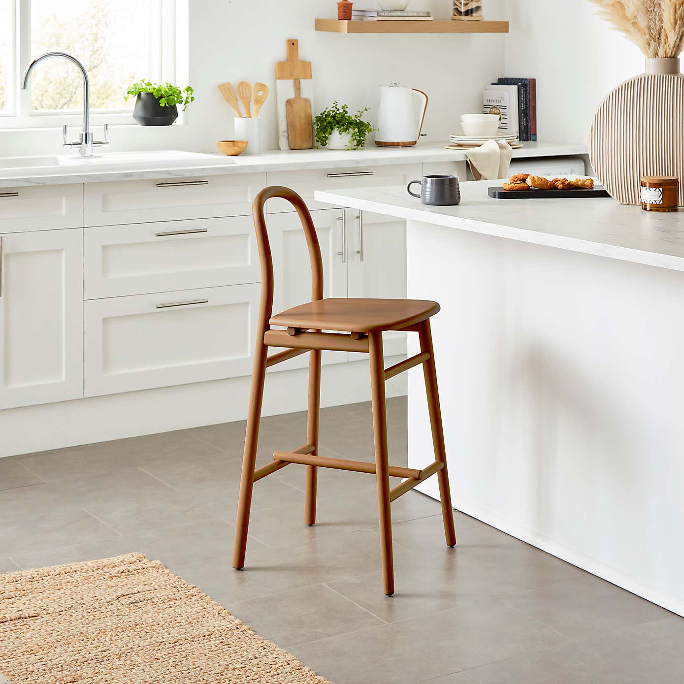 Frances Counter Height Bar Stool, Oak