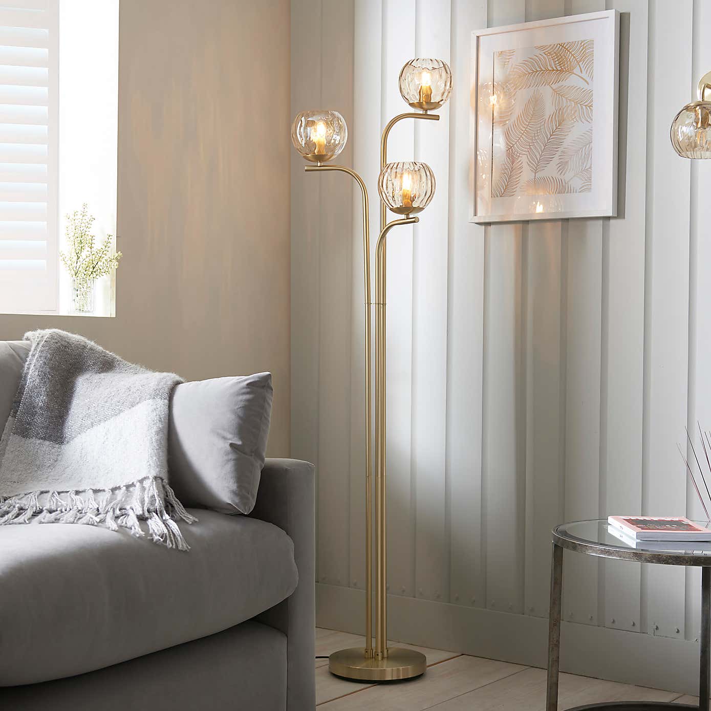 Glass Arkoma Floor Lamp
