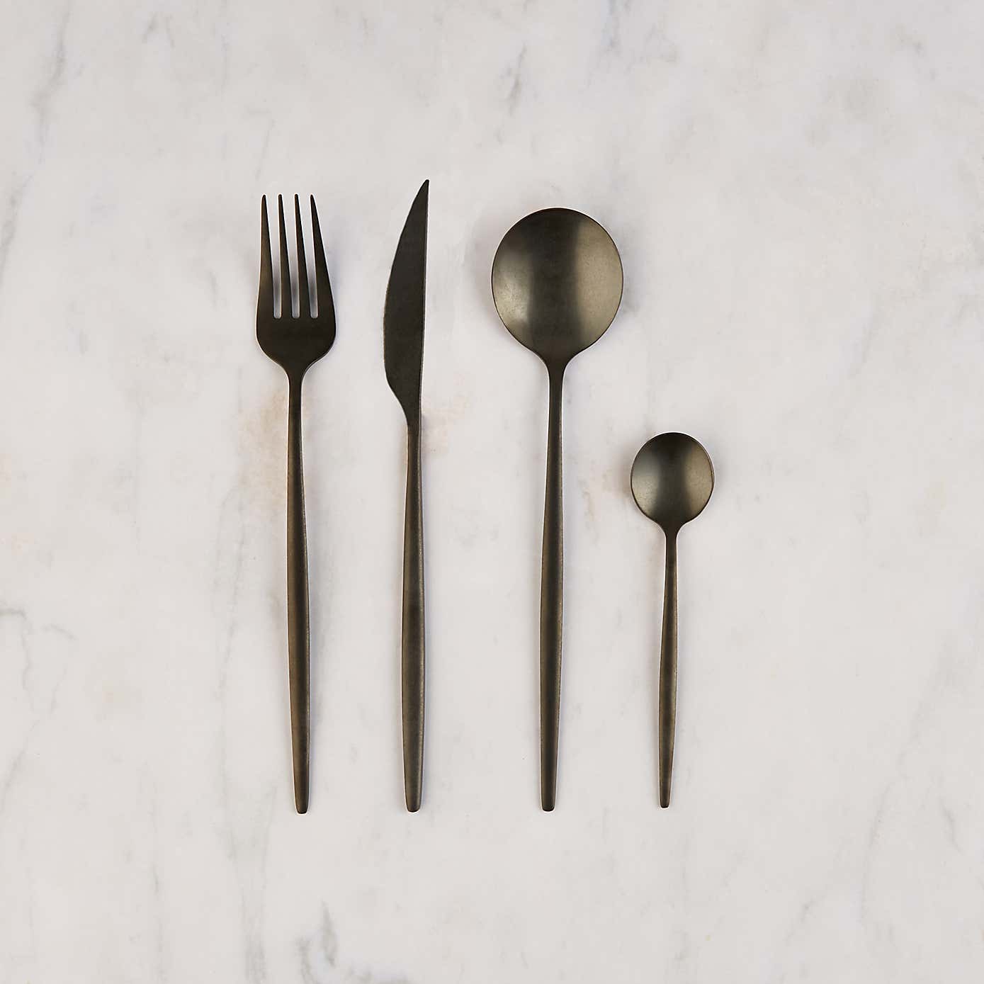 Hexham 16 Piece Black Cutlery Set