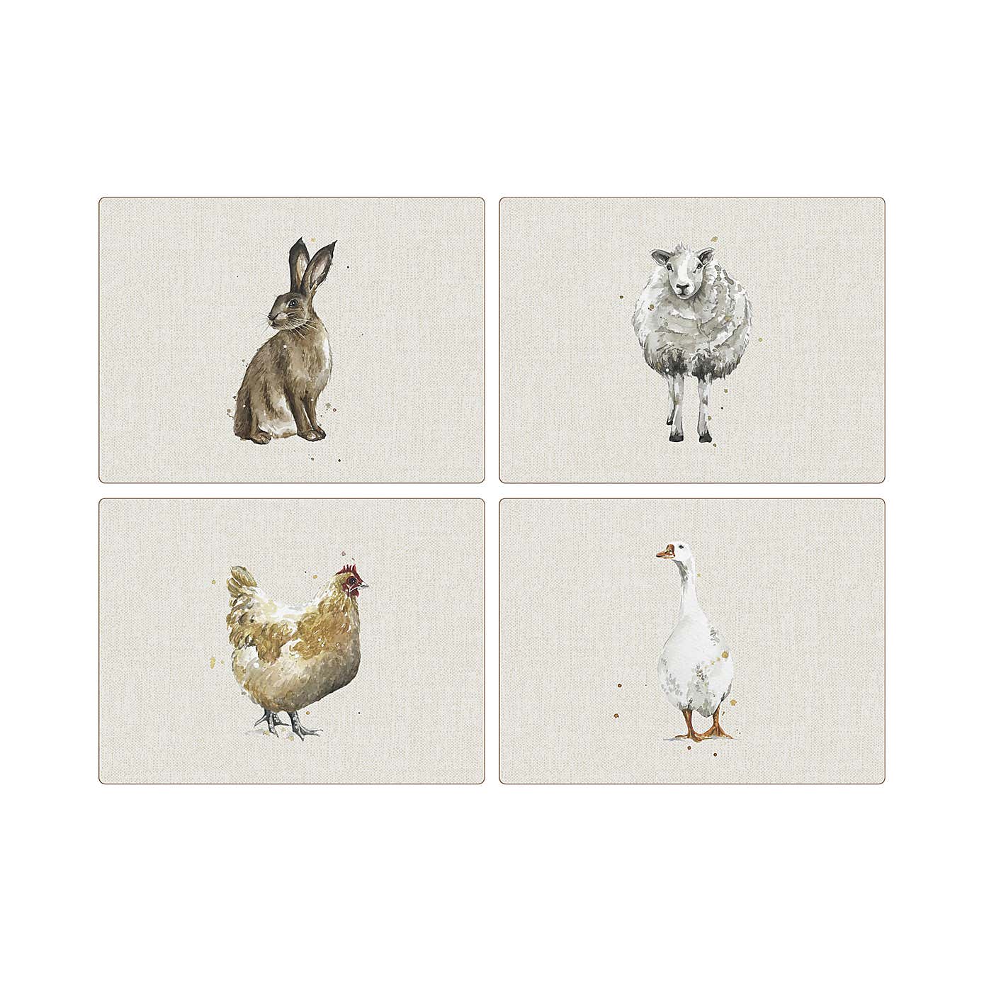 Set of 4 Homestead Cork Back Placemats