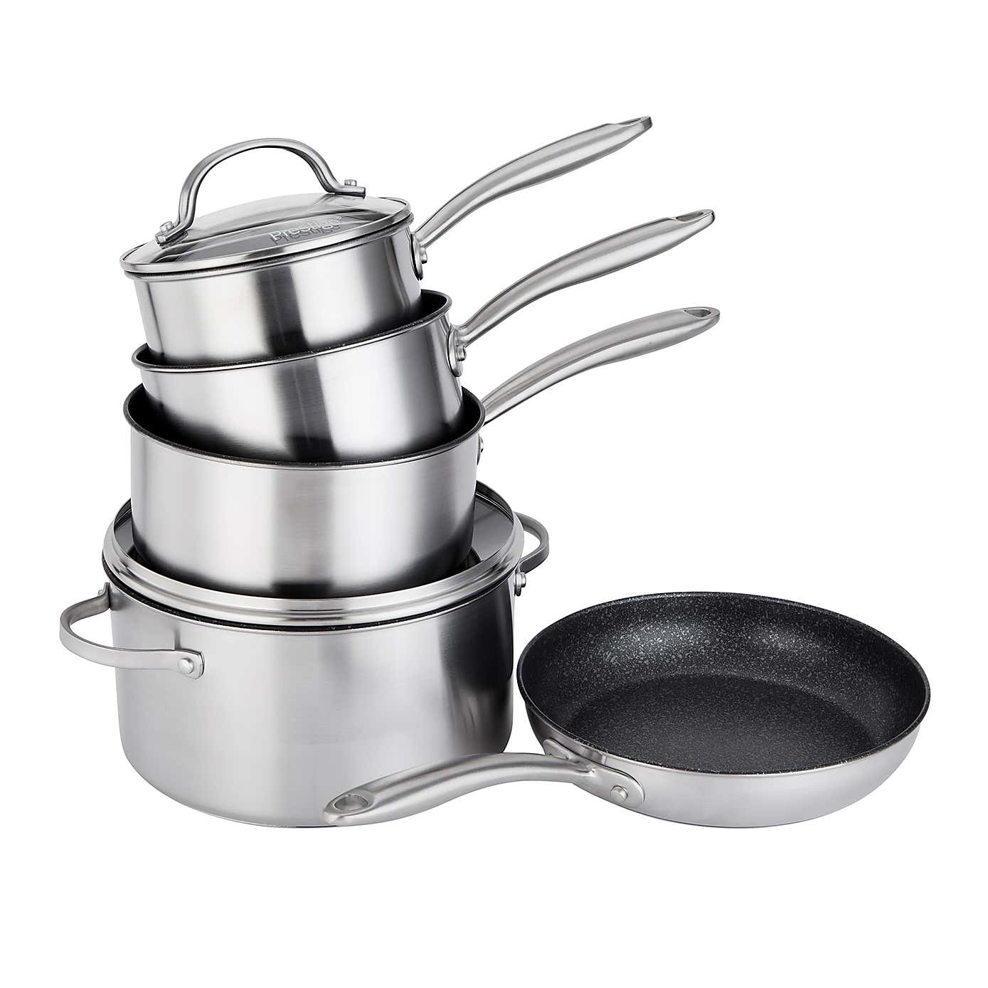 Prestige Scratch Guard Stainless Steel 5 Piece Pan Set