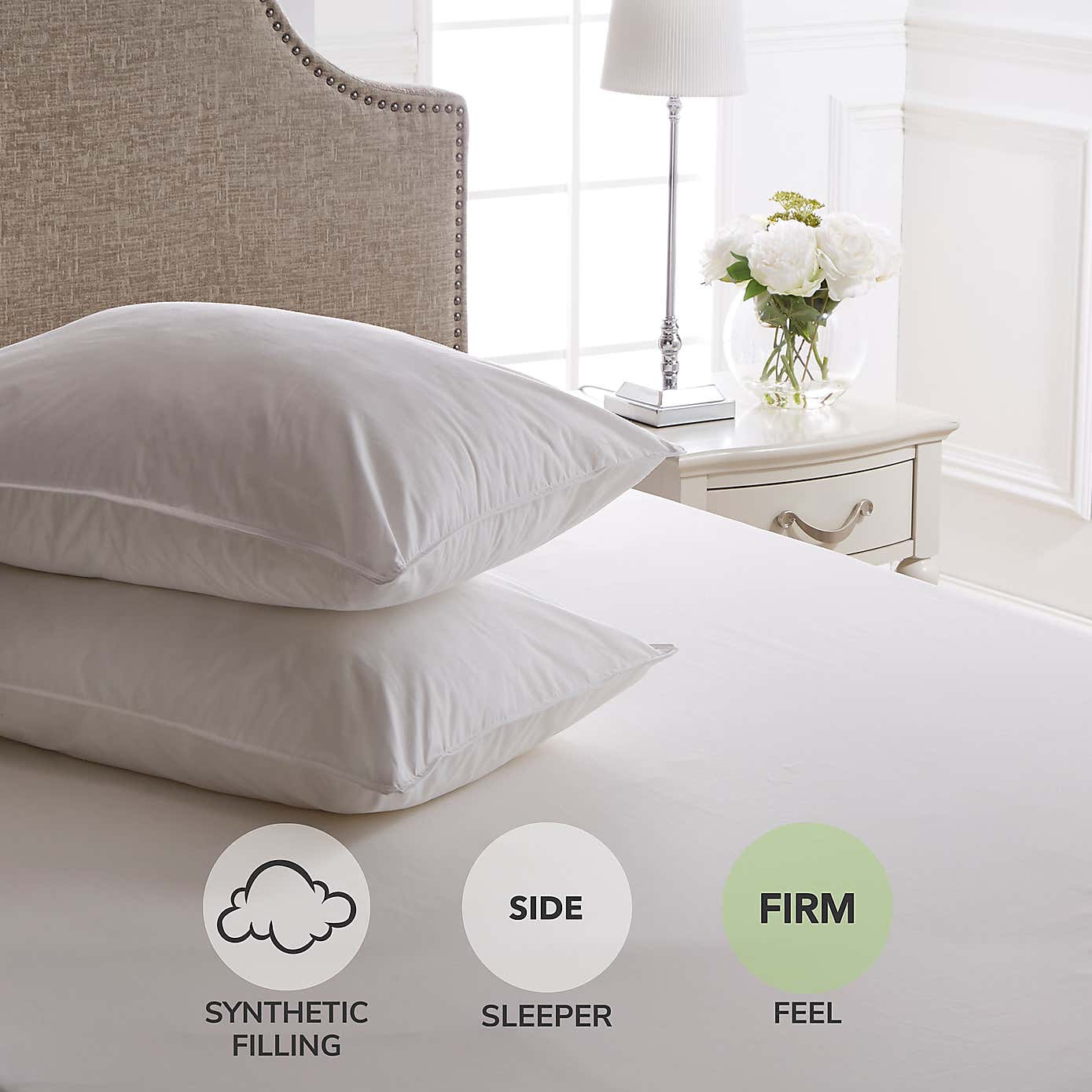 Dorma Full Forever Anti-Allergy Firm-Support Pillow Pair