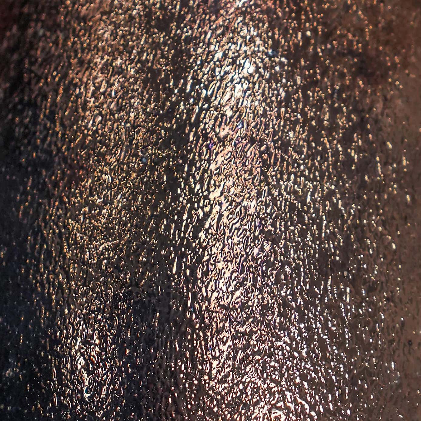 Opulent Tall Curved Metallic Glass Vase