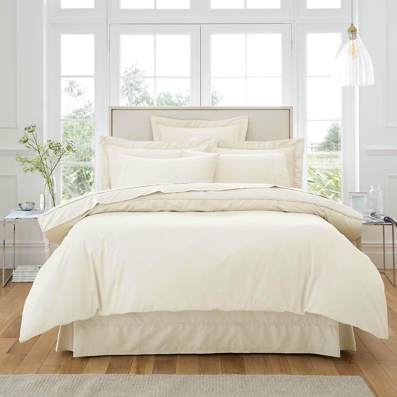 Dorma 500 Thread Count 100% Cotton Satin Plain Oxford Pillowcase