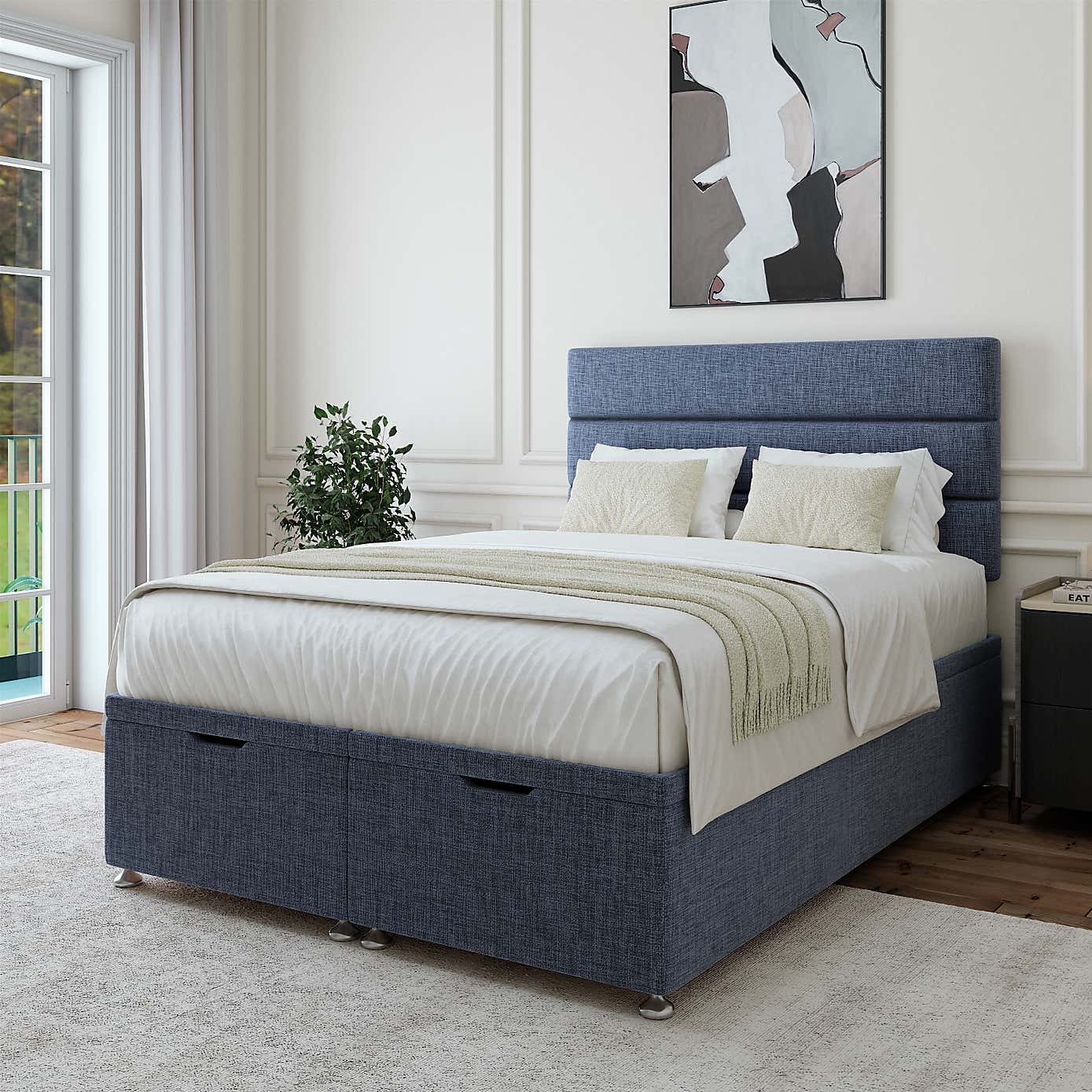 Bedmaster Woven Fabric End of Bed Ottoman Base