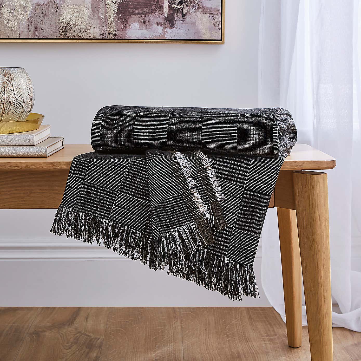 Luxe Checkerboard Throw 130x180cm