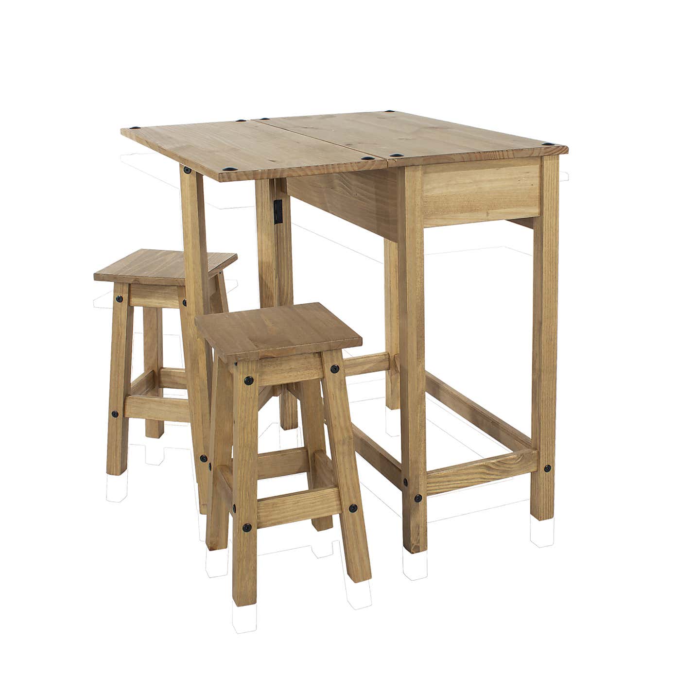 Corona Grey Drop Leaf Table Dining Set