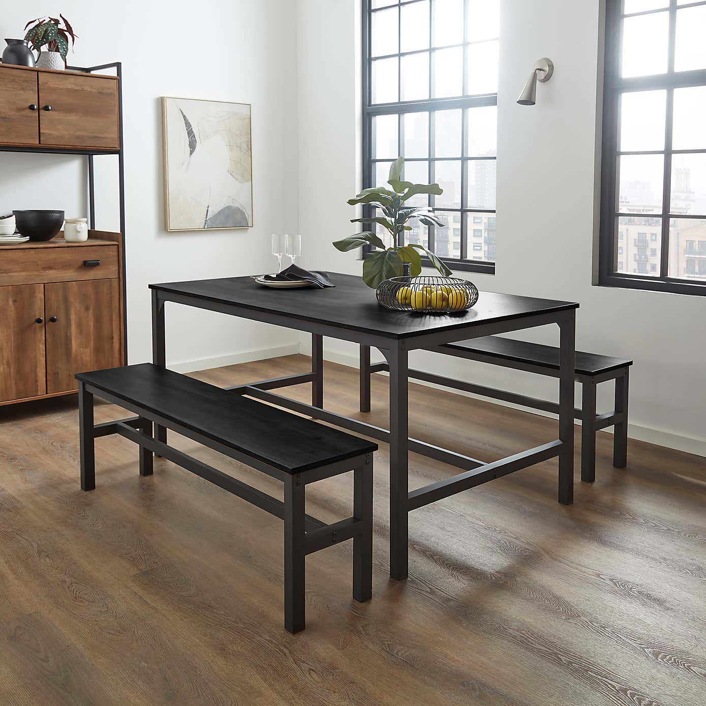 Fulton 6 Seater Dining Bench Set