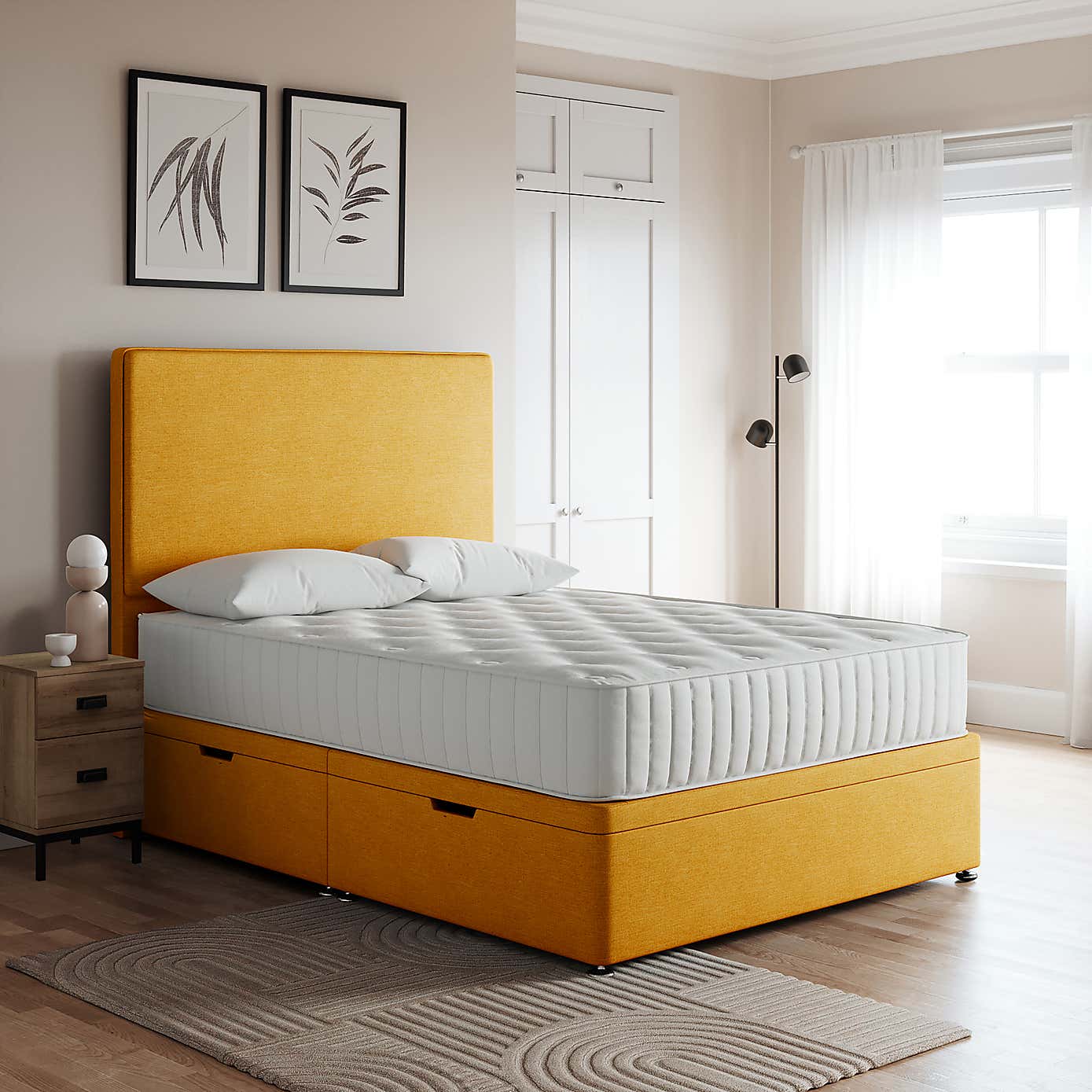 Linen Side Ottoman Base