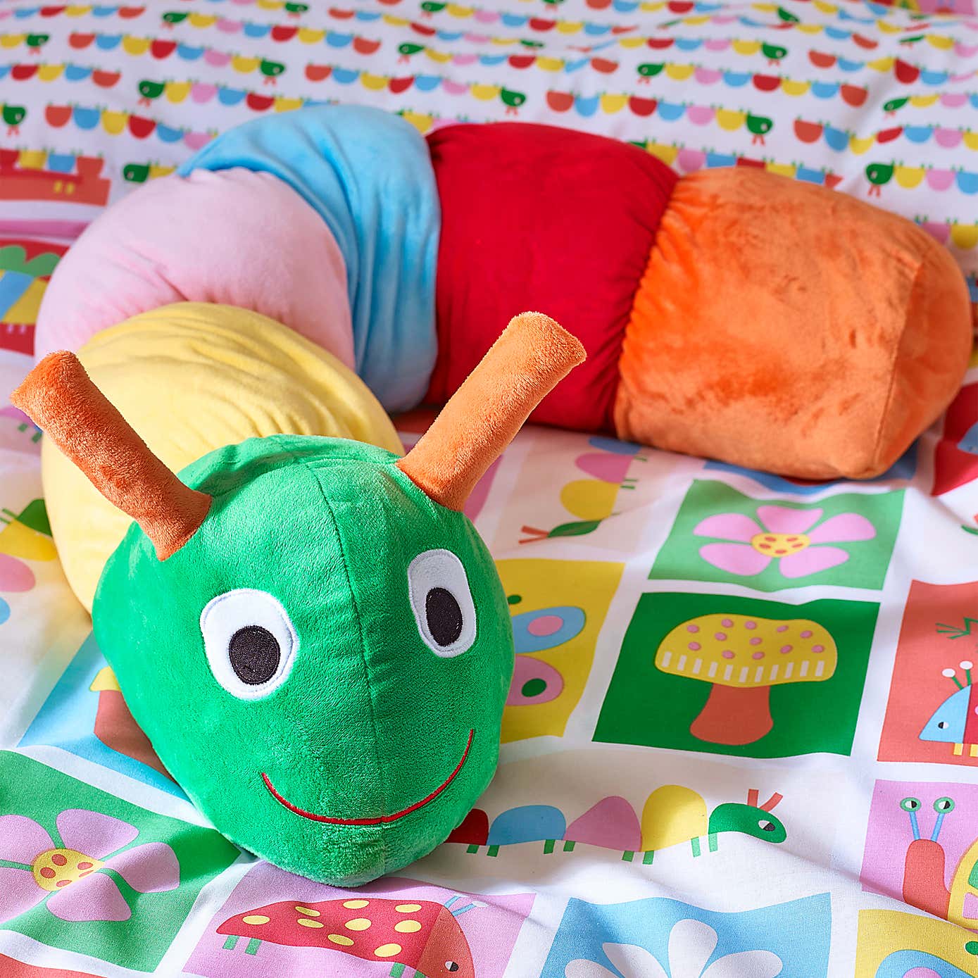 Catherine Lansfield Charlee Caterpillar 3D Cushion