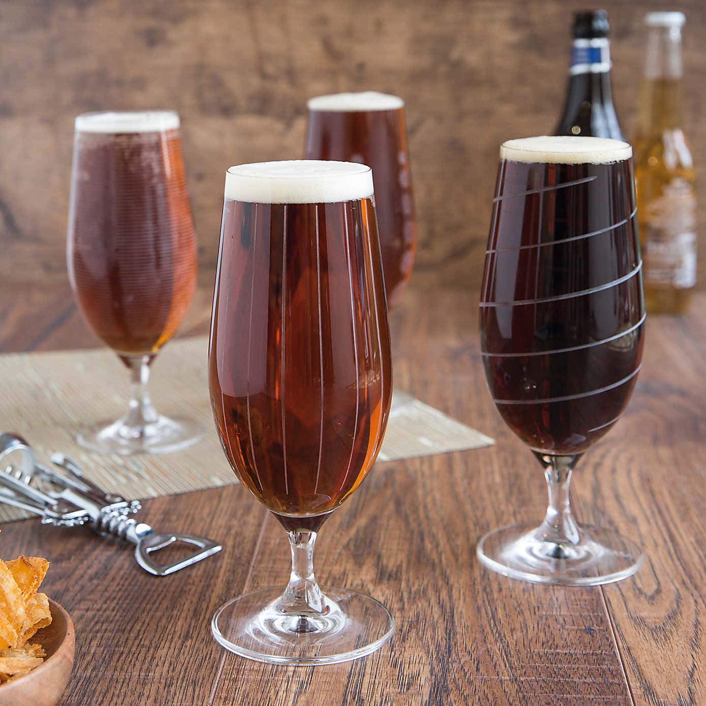 MIKASA Cheers Set of 4 Stemed Beer Glasses