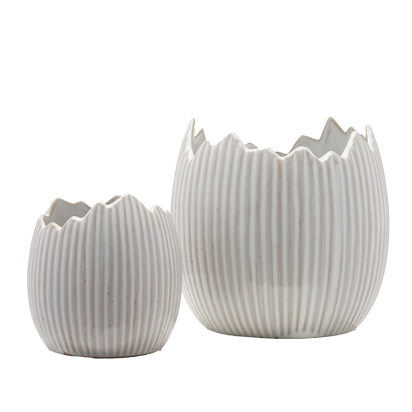 Eggs traordinary Gifting Ceramic Egg Shell Plant Pots Set of 2