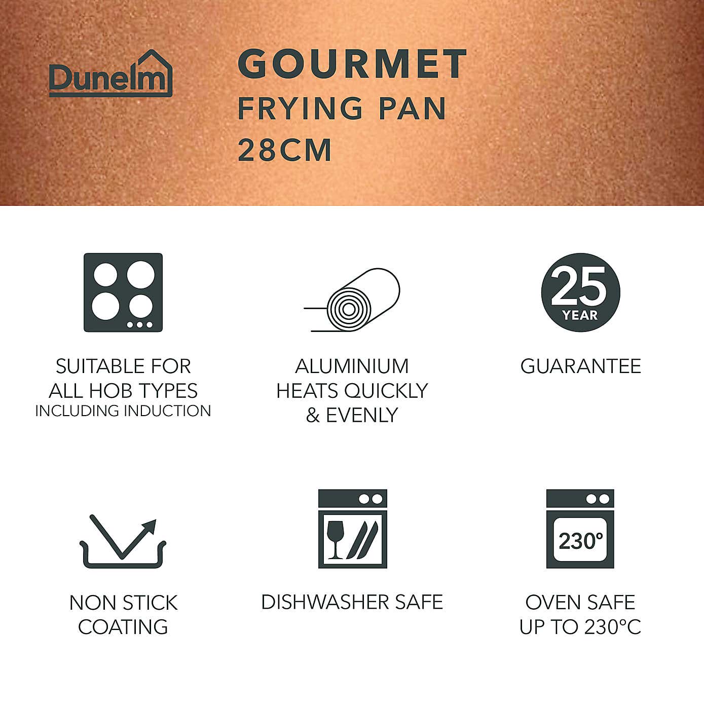 Gourmet Stainless Steel Non-Stick Frying Pan, 28cm