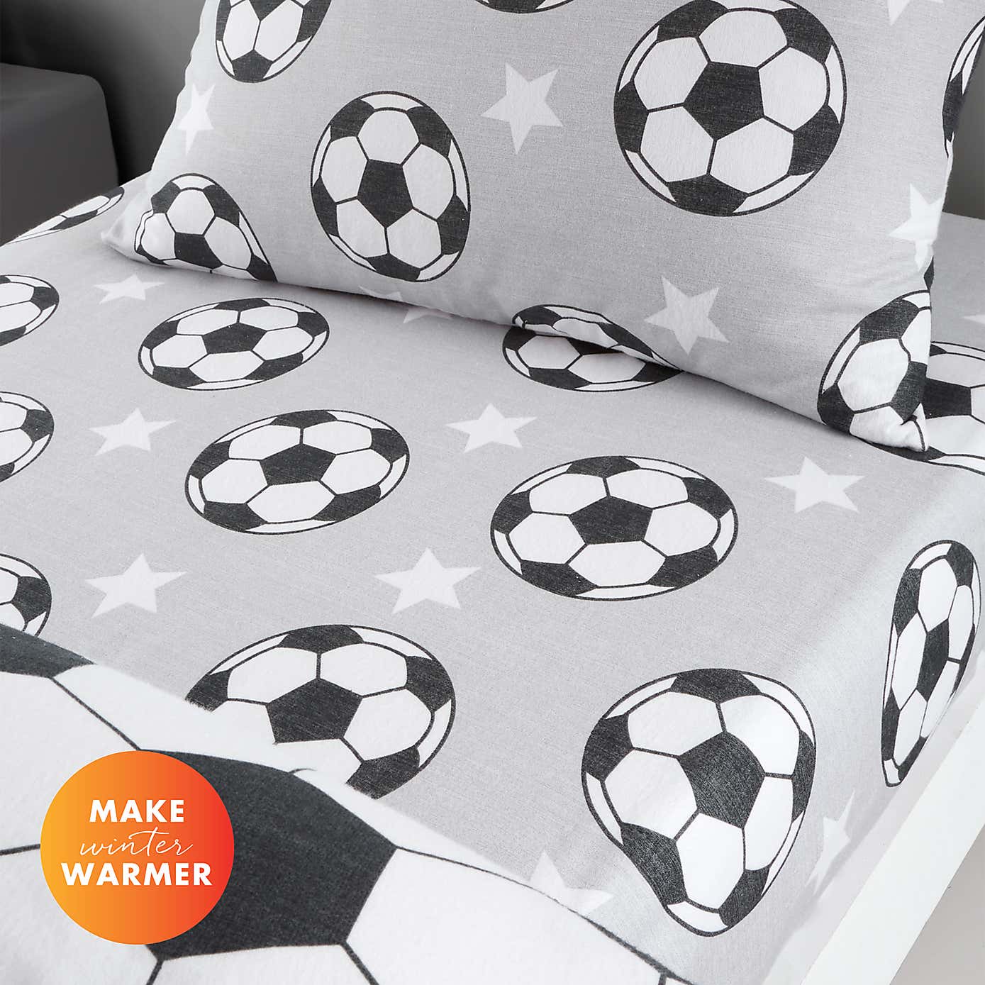 Catherine Lansfield Football Stars Brushed Cotton Fitted Sheet