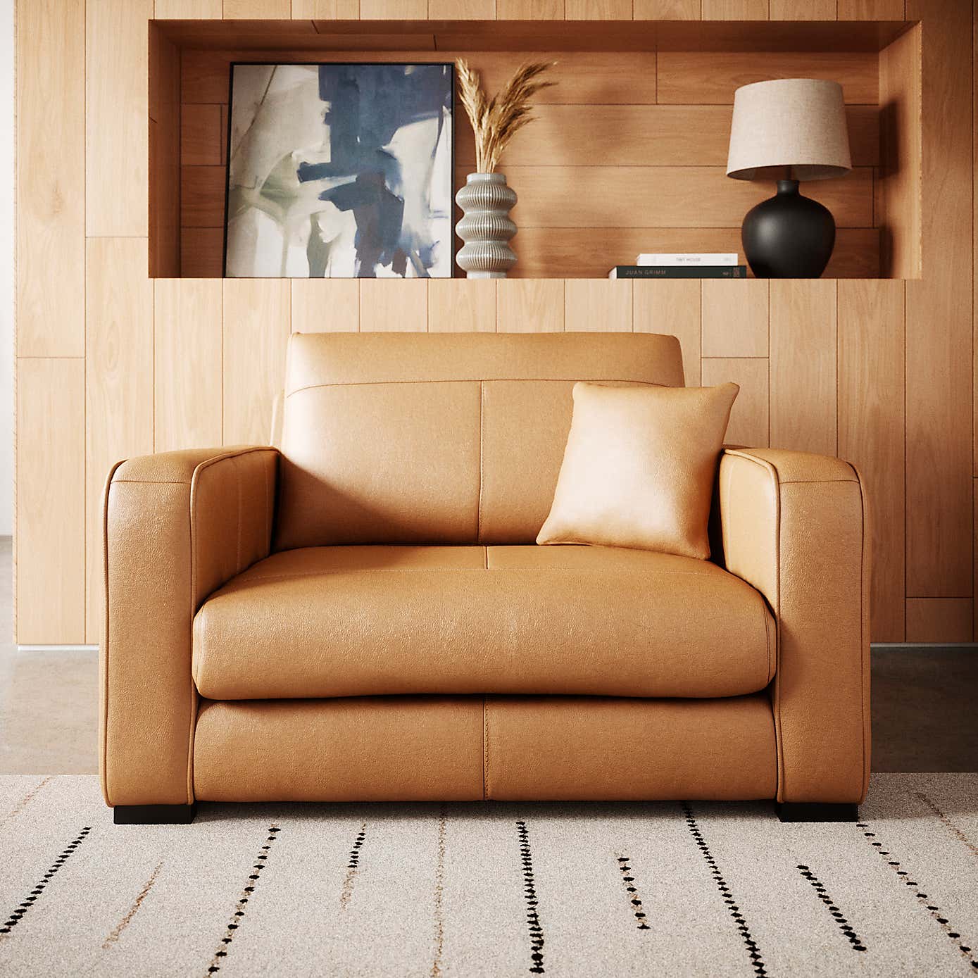 Carson Vintage Leather Snuggle Chair