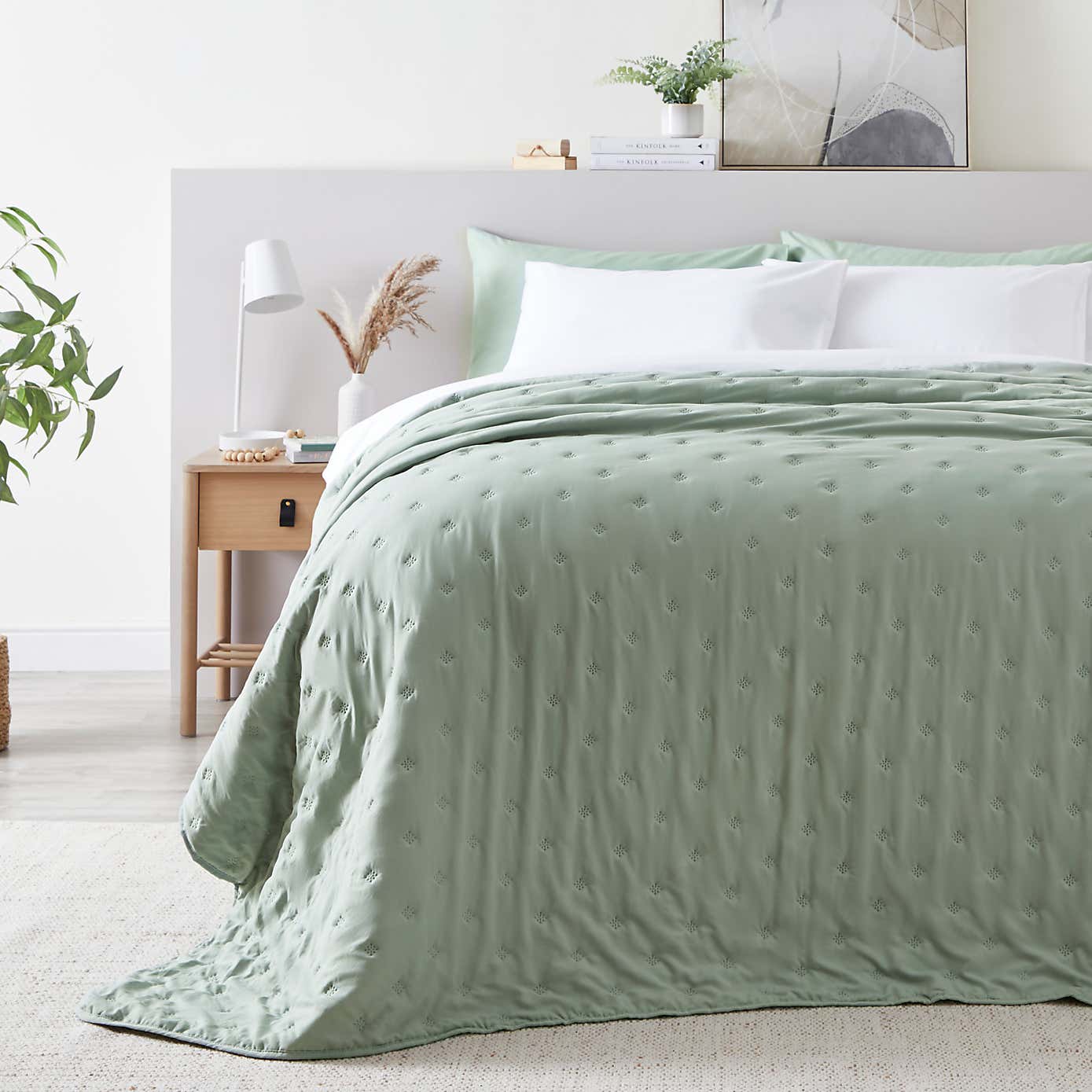 Ella Washed Greige Bedspread