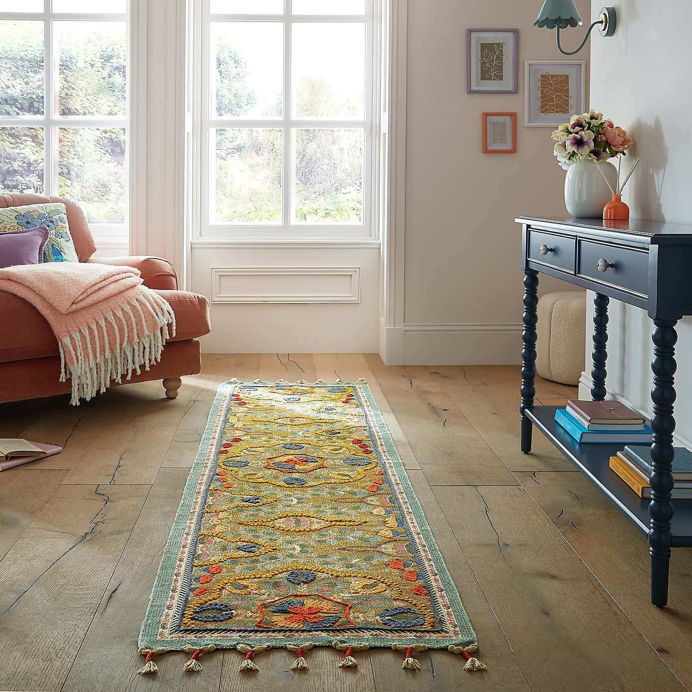Rani Embroidered Floral Runner