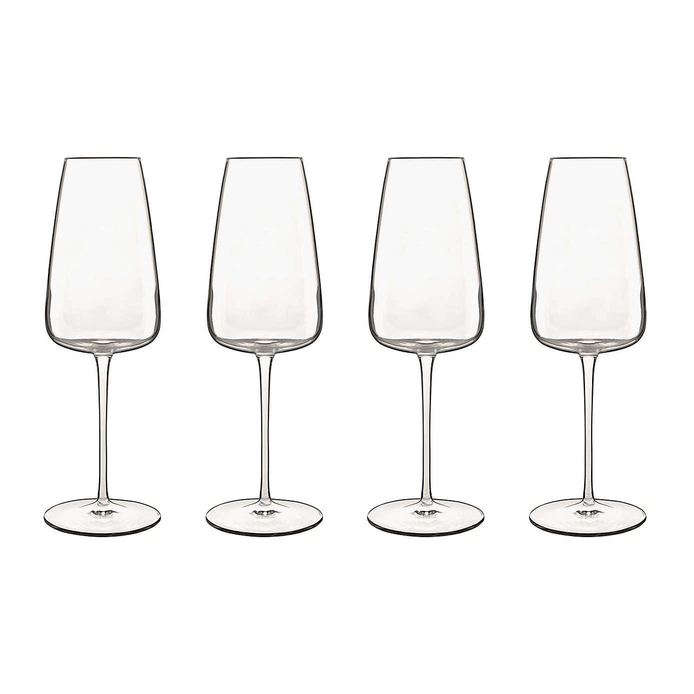 Luigi Bormioli Talismano Set of 4 Prosecco Glasses