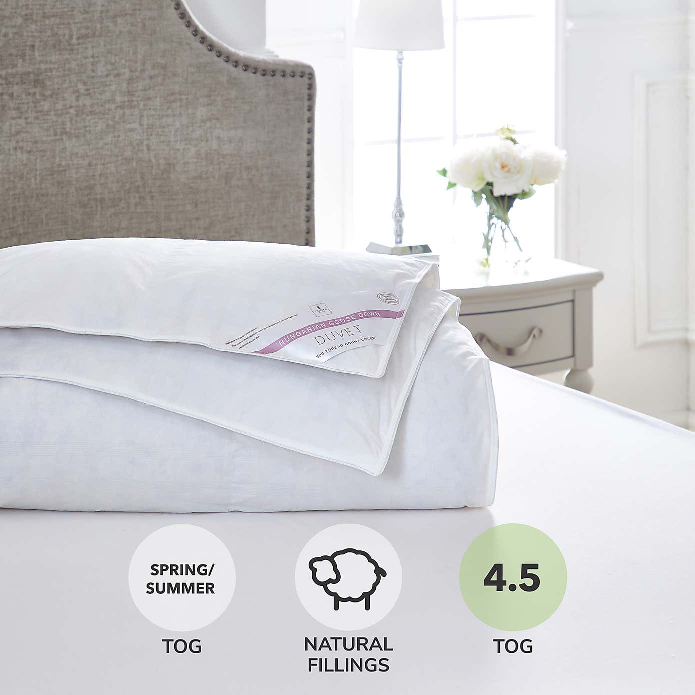 Dorma Hungarian Goose Down 4.5 Tog Duvet