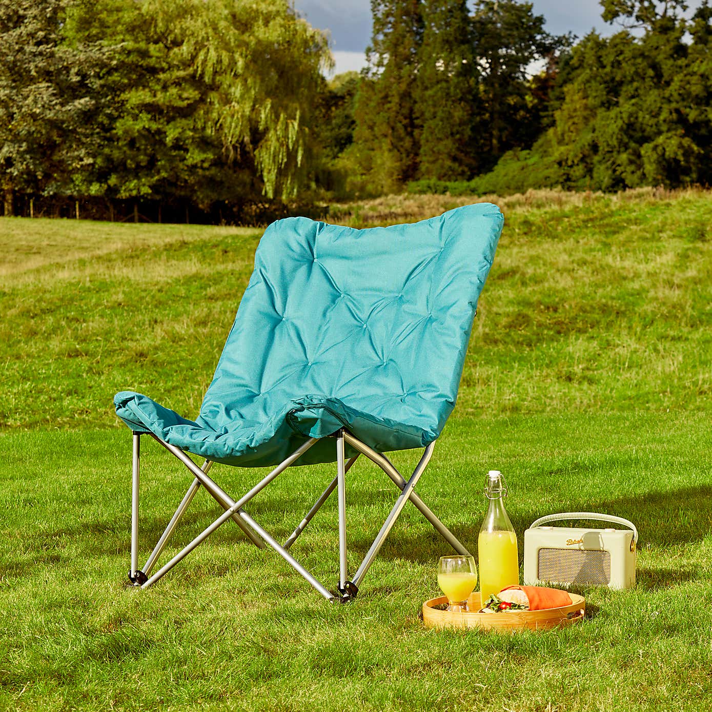 Padded Butterfly Chair, Black