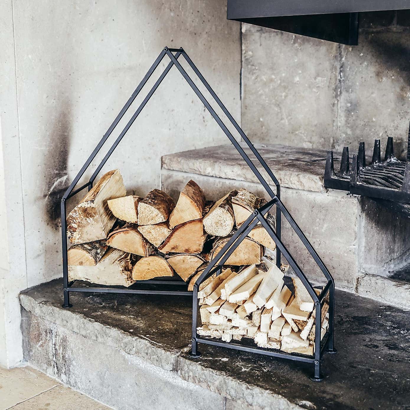 Black 65cm House Log Holder