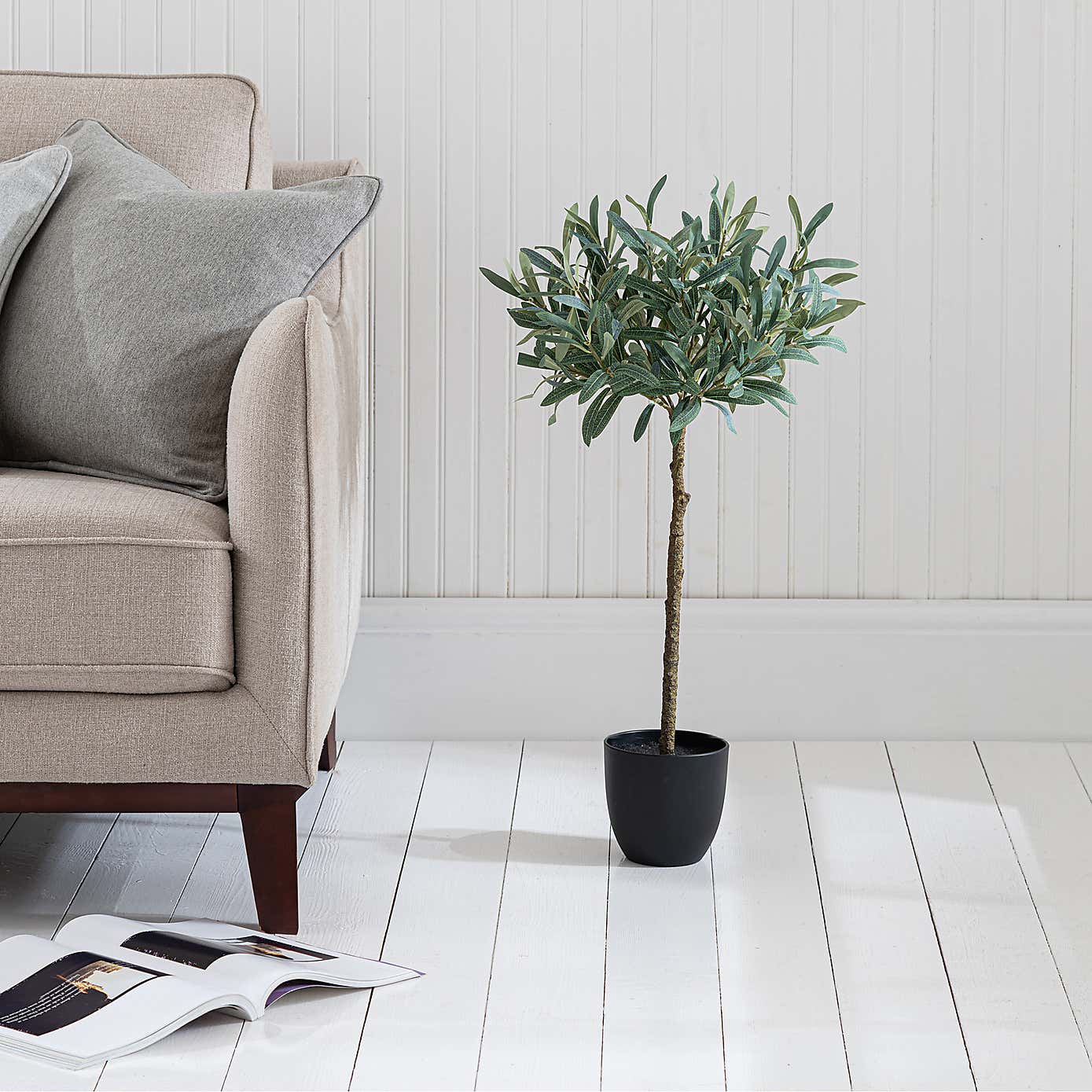 Artificial Small Olive Tree in Black Plant Pot