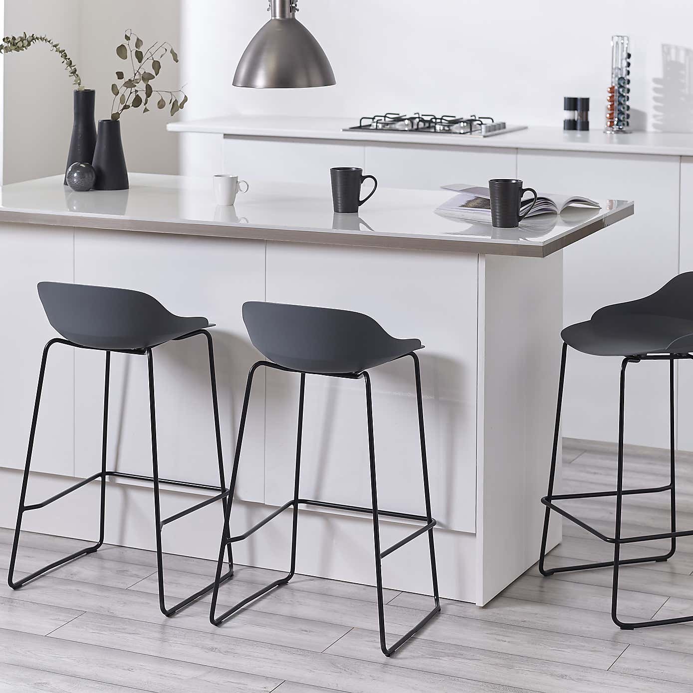 Rocco Set Of 2 Bar Stools, Metal
