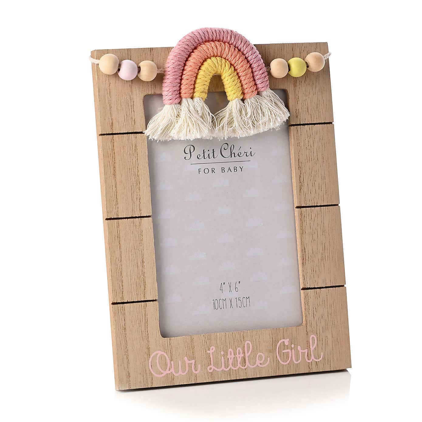 Petit Cheri Little Girl Macrame Rainbow Photo Frame