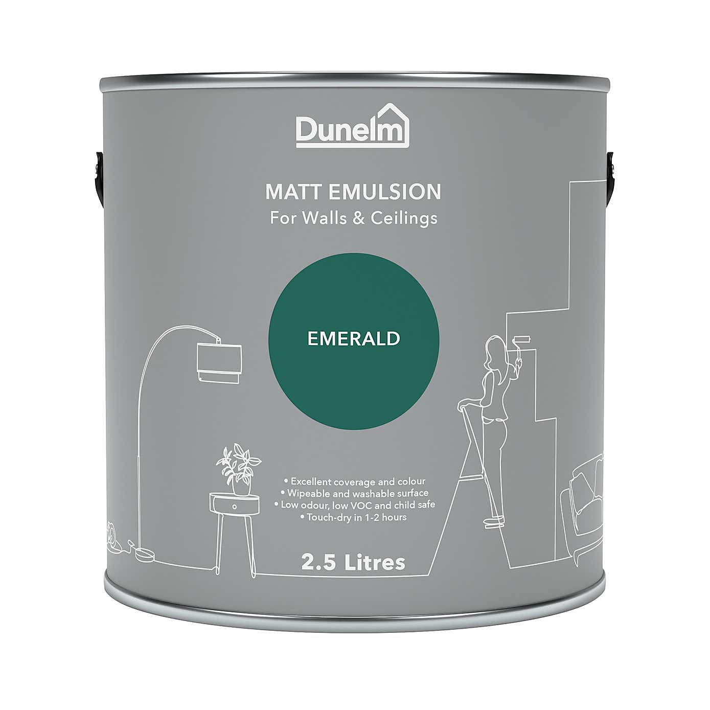 Dunelm Emerald Matt Emulsion Paint