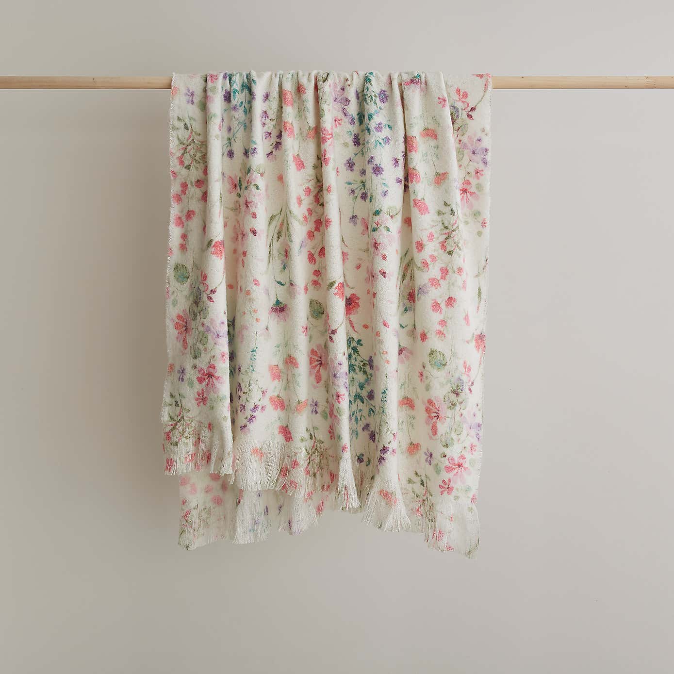 Watercoloured Floral Throw 130cm x 180cm