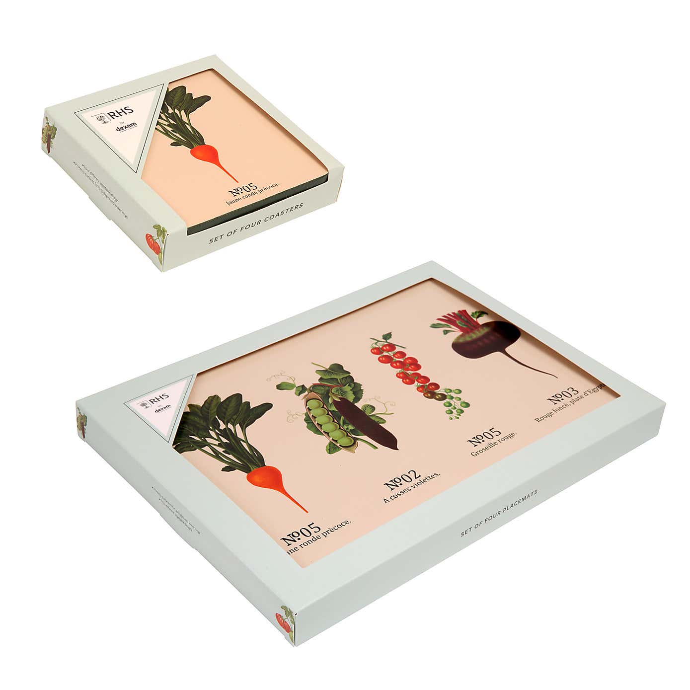 RHS Benary Vegetables Set of 4 Placemats & Coasters