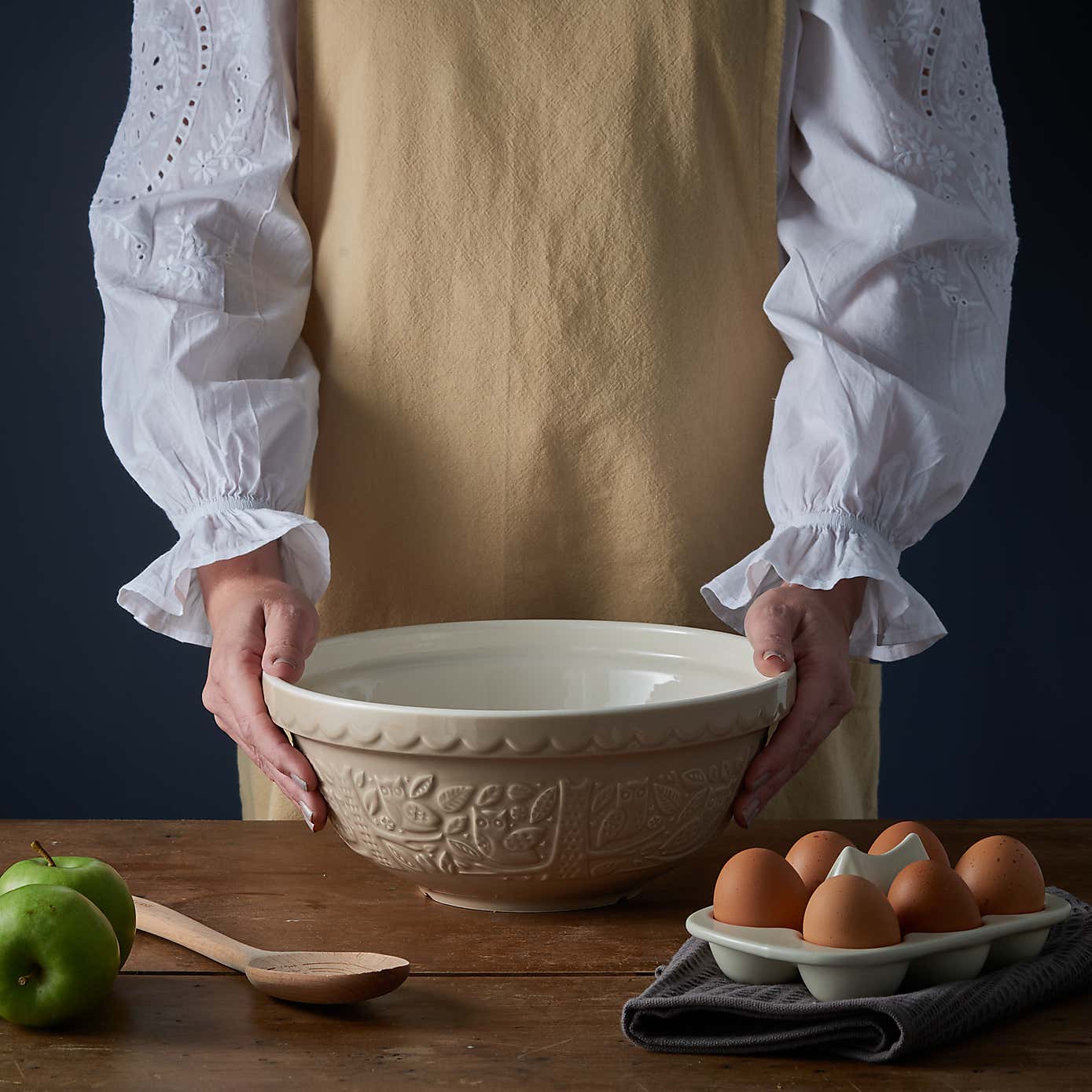 Mason Cash In the Forest Owl Cream Mixing Bowl, 26cm