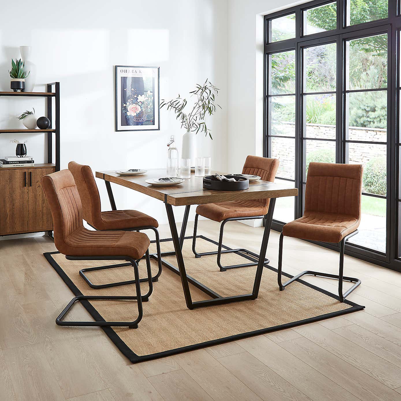 Felix Set of 2 PU Leather Dining Chairs