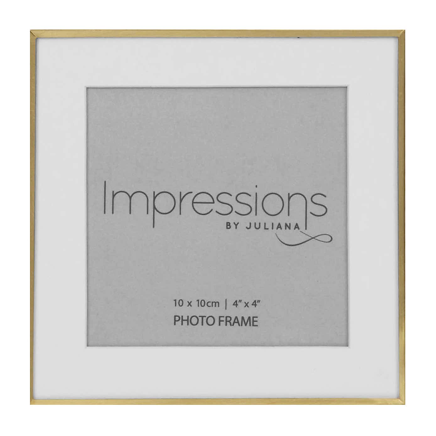 Impressions Brushed Brass Photo Frame