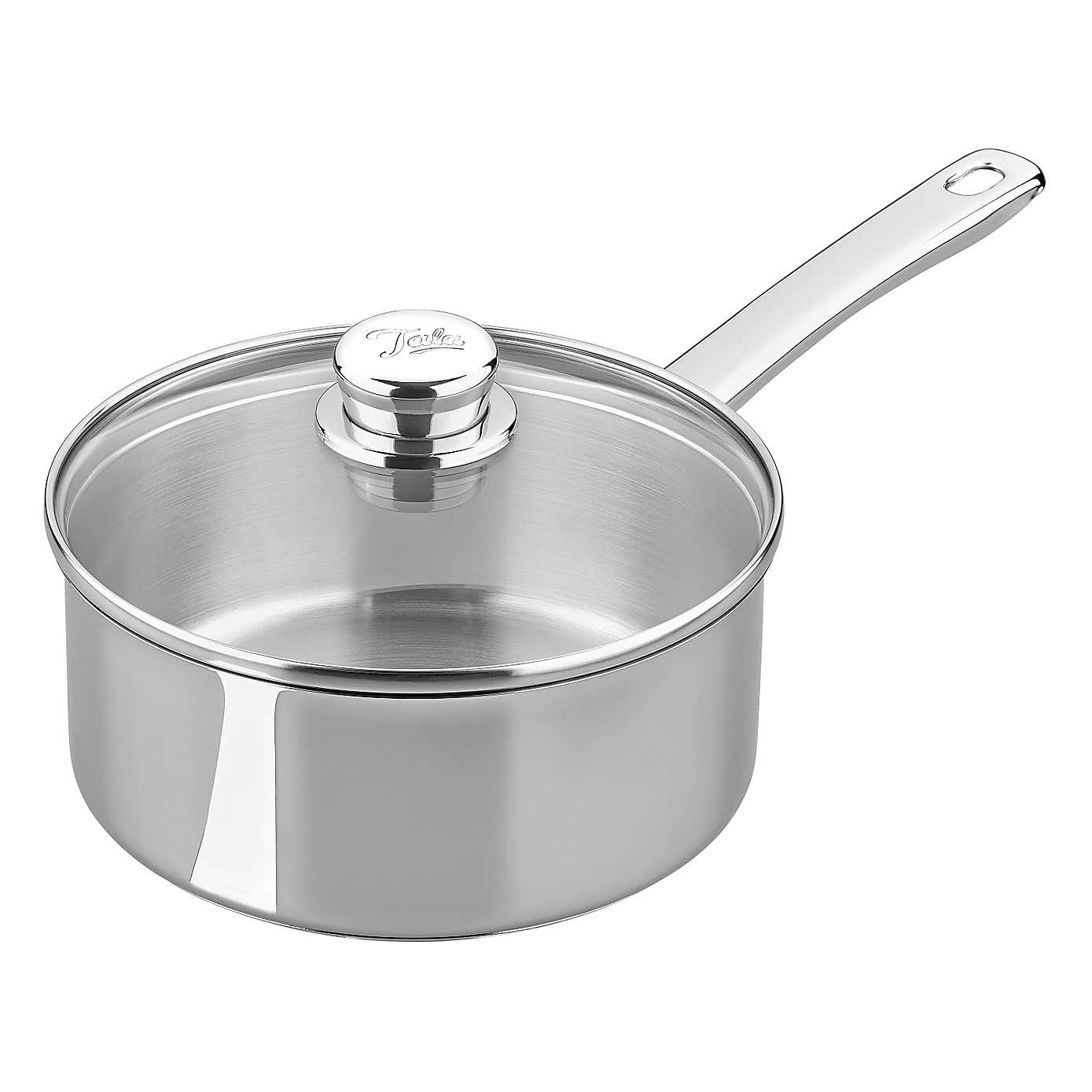 Tala Performance Classic Stainless Steel Saucepan with Glass Lid, 20cm