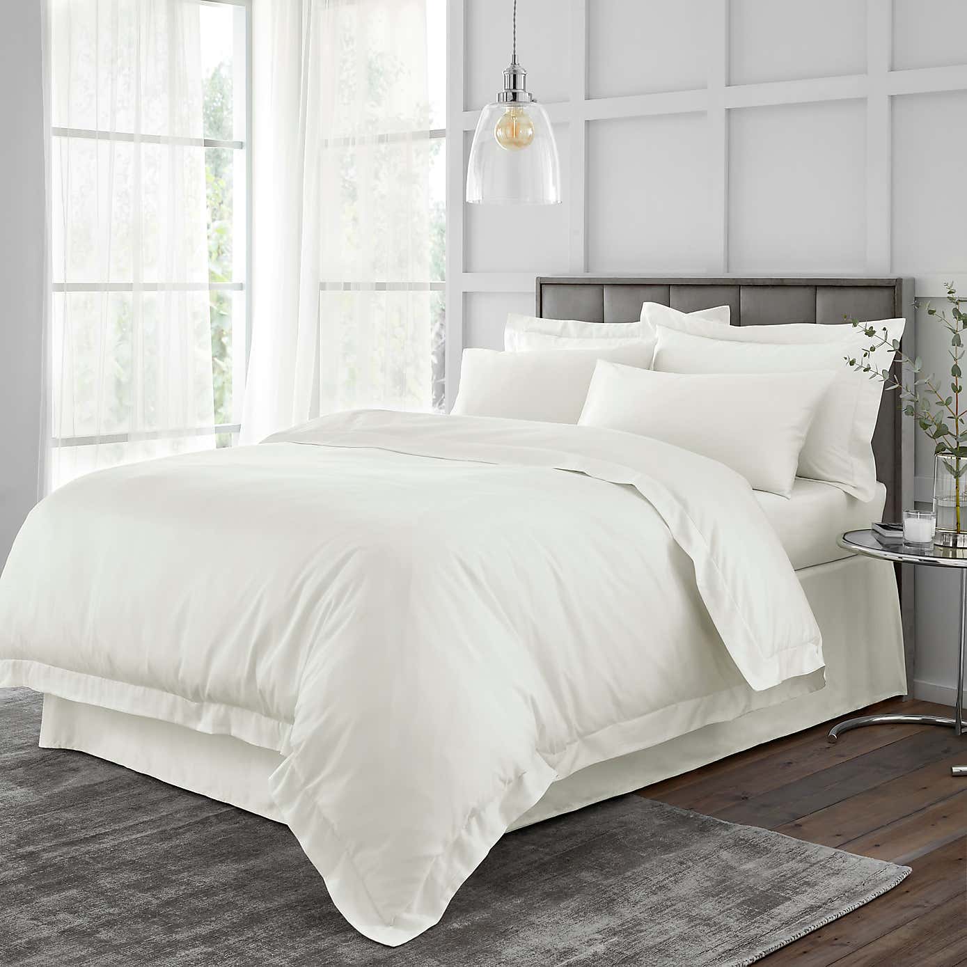 Hotel Egyptian Cotton 230 Thread Count Sateen Housewife Pillowcase Pair