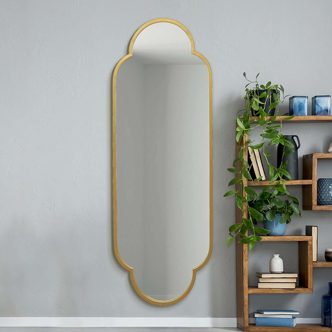 The Duplici Double Arched Oval Outdoor Garden Wall Mirror