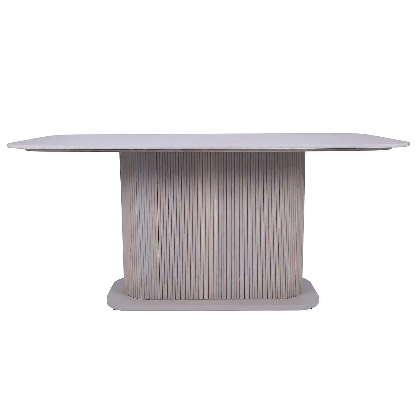 Indus Valley Cleo 6 Seater Dining Table with 6 Cleo Dining Chairs